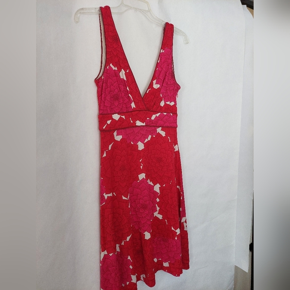Tory Burch Red and White Floral Dress